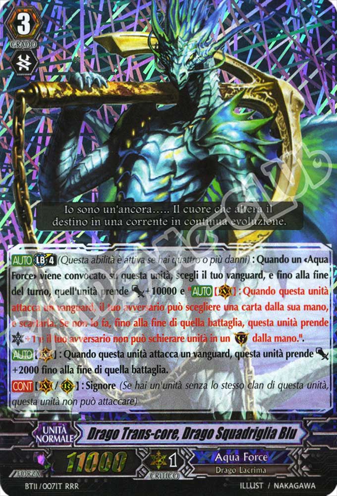 BT11-IT007 Drago Trans-core, Drago Squadriglia Blu tripla rara foil (IT) -NEAR MINT-