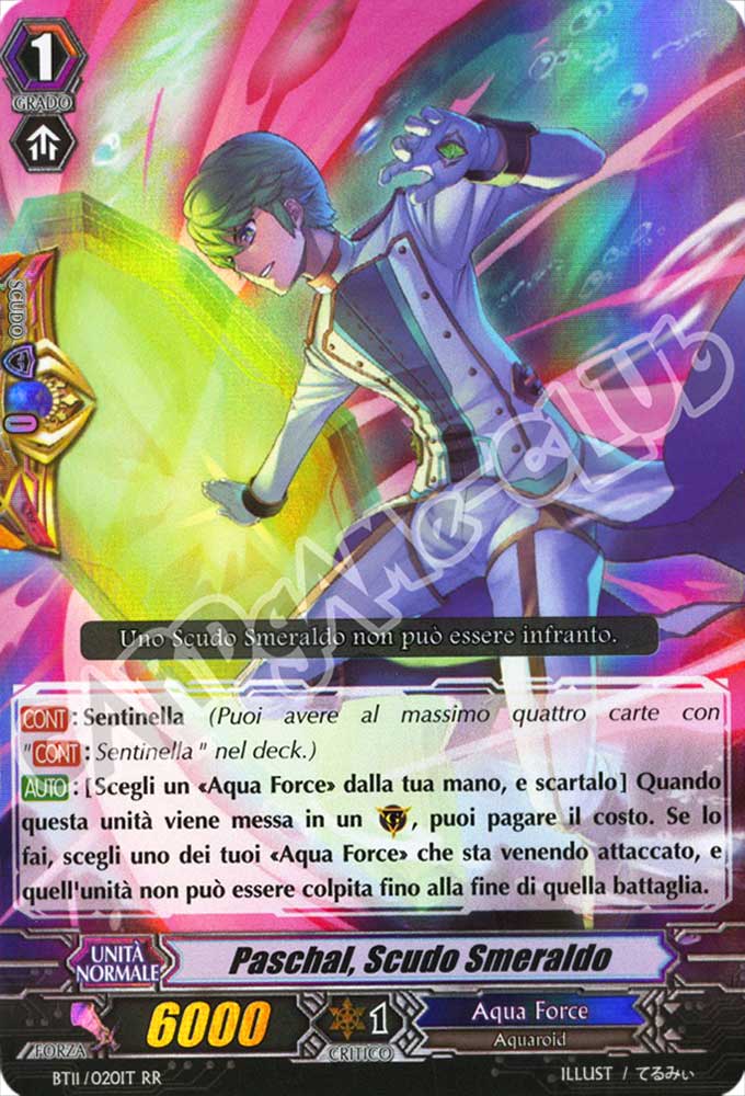 BT11-IT020 Paschal, Scudo Smeraldo doppia rara foil (IT) -NEAR MINT-