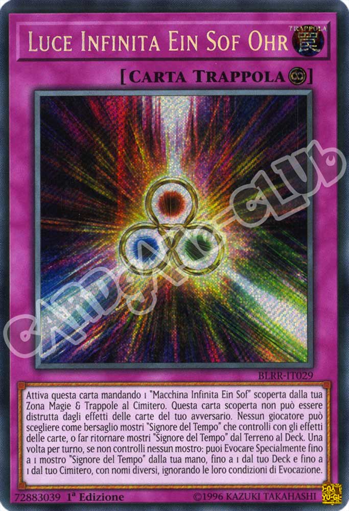 BLRR-IT029 Luce Infinita Ein Sof Ohr rara segreta 1a Edizione (IT) -NEAR MINT-