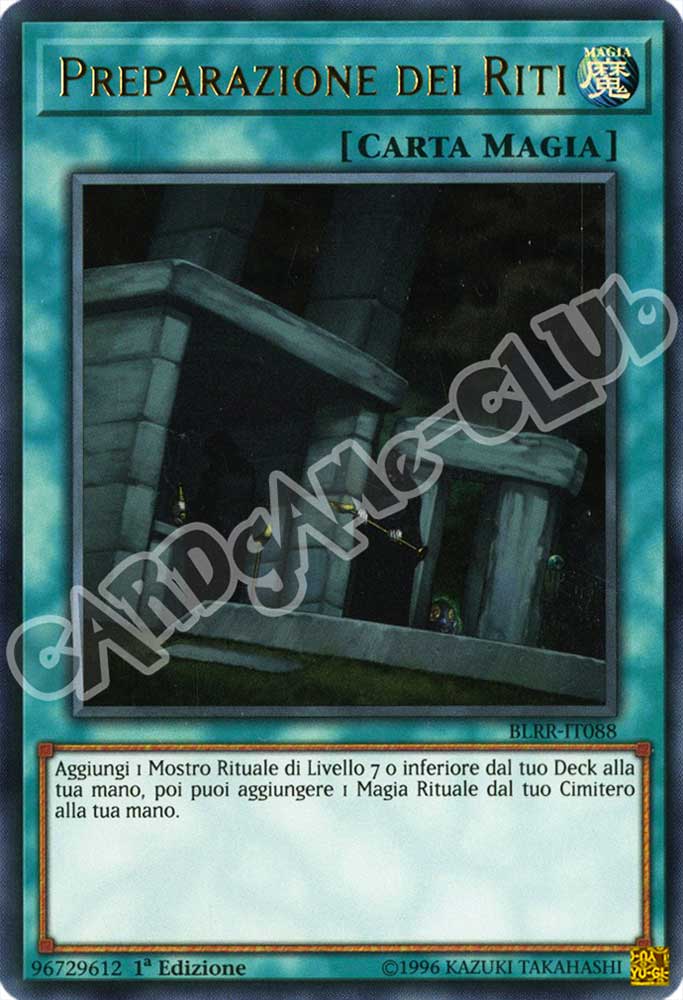 BLRR-IT088 Preparazione dei Riti ultra rara 1a Edizione (IT) -NEAR MINT-
