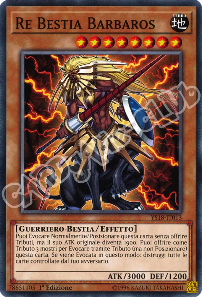 YS18-IT013 Re Bestia Barbaros comune 1a Edizione (IT) -NEAR MINT-