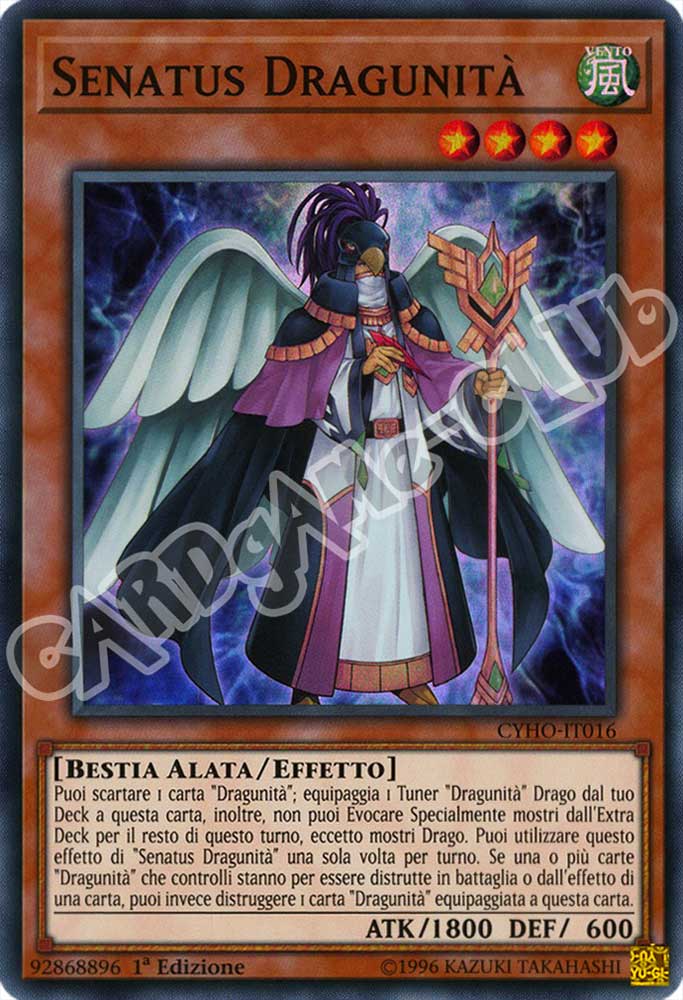 CYHO-IT016 Senatus Dragunita' super rara 1a Edizione (IT) -NEAR MINT-