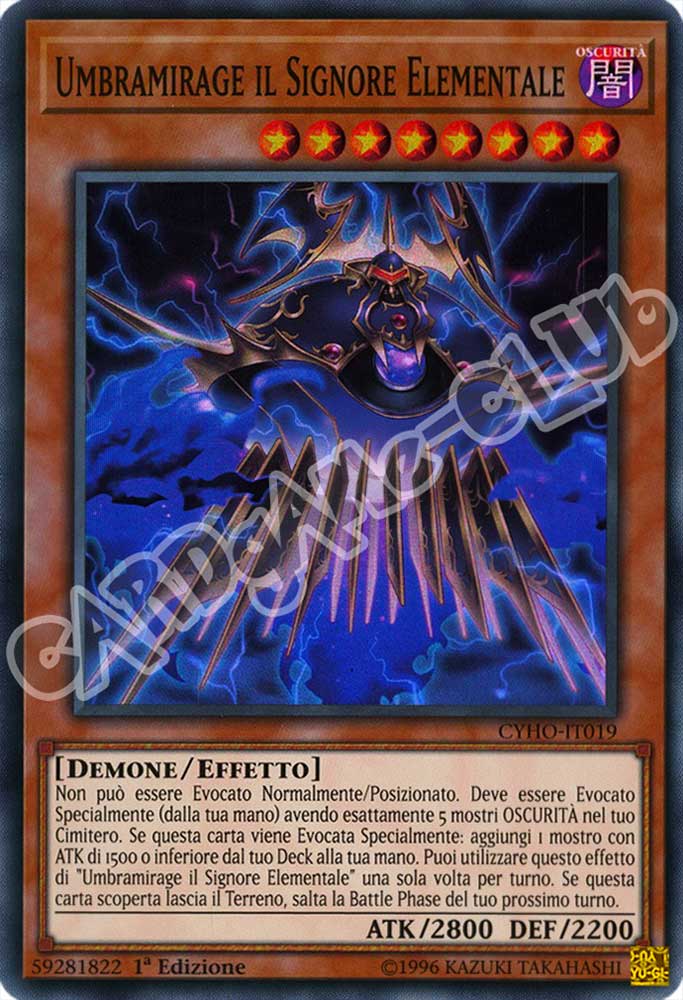 CYHO-IT019 UmbramirageIl signore Elementale super rara 1a Edizione (IT) -NEAR MINT-