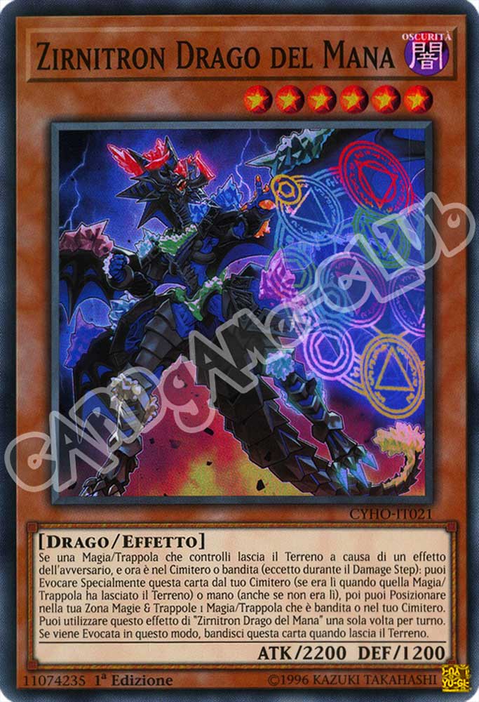 CYHO-IT021 Zirnitron Drago del Mana super rara 1a Edizione (IT) -NEAR MINT-