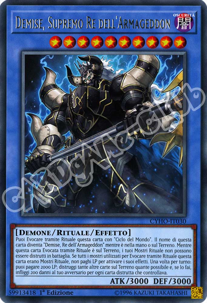 CYHO-IT030 Demise, Supremo Re dell'Armageddon rara 1a Edizione (IT) -NEAR MINT-