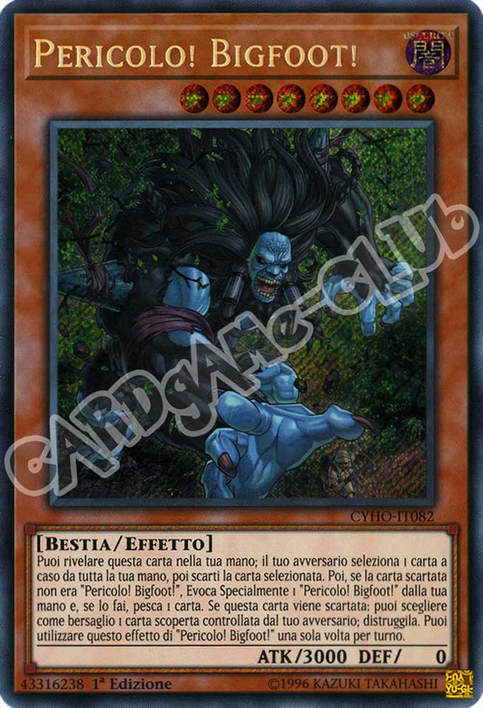 CYHO-IT082 Pericolo! Bigfoot! rara segreta 1a Edizione (IT) -NEAR MINT-