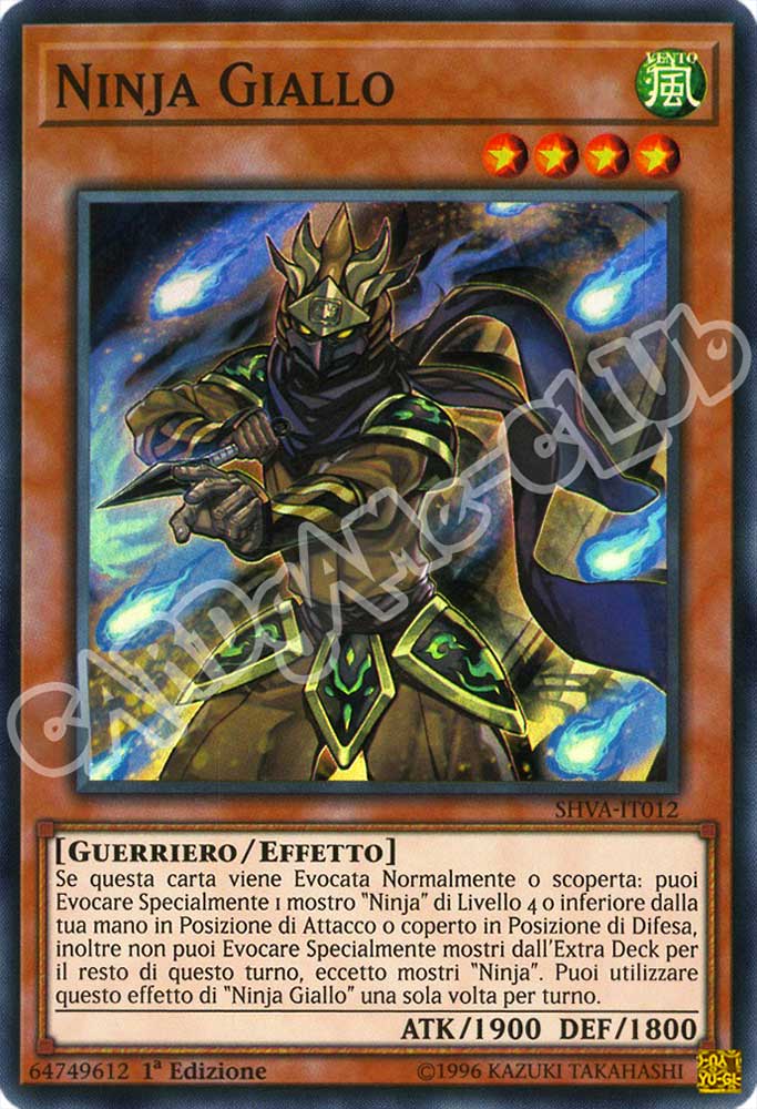 SHVA-IT012 Ninja Giallo super rara 1a Edizione (IT) -NEAR MINT-
