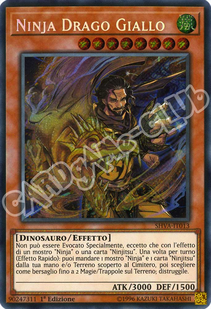 SHVA-IT013 Ninja Drago Giallo rara segreta 1a Edizione (IT) -NEAR MINT-