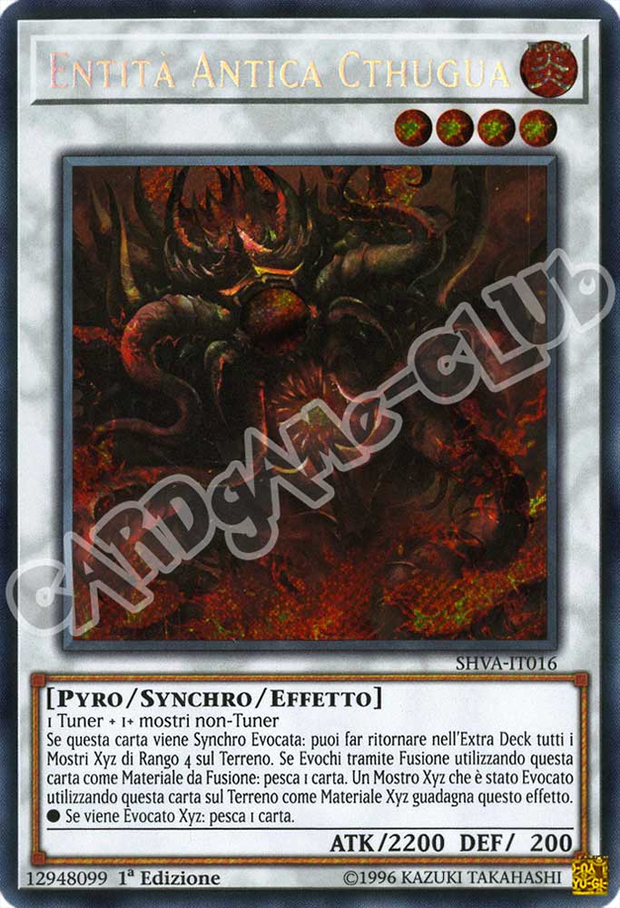 SHVA-IT016 Entita' Antica Cthugua rara segreta 1a Edizione (IT) -NEAR MINT-