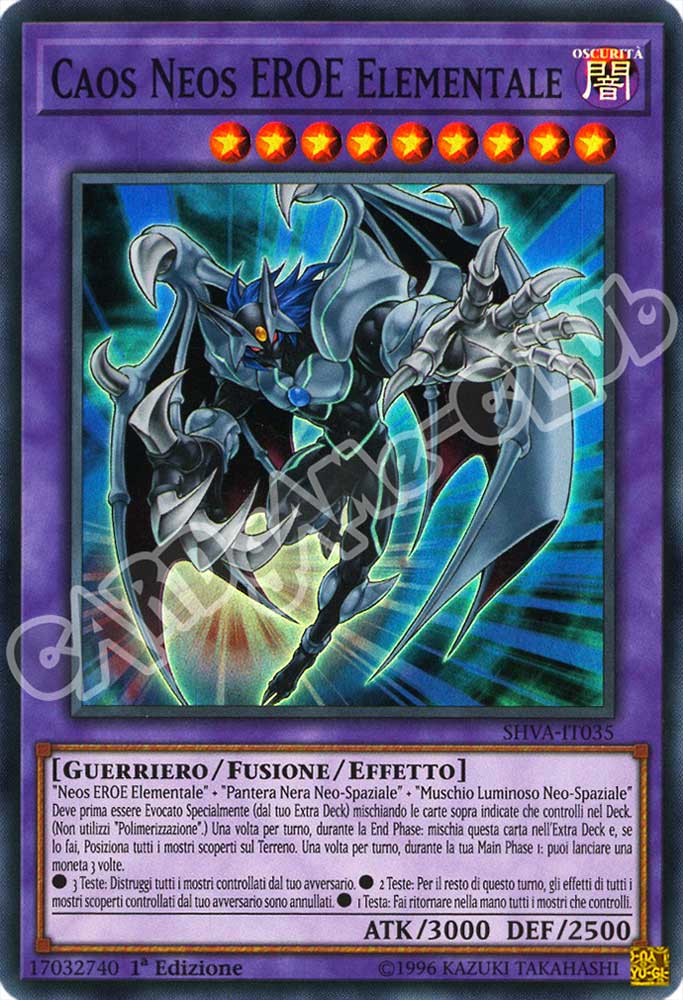 SHVA-IT035 Caos Neos Eroe Elementale super rara 1a Edizione (IT) -NEAR MINT-