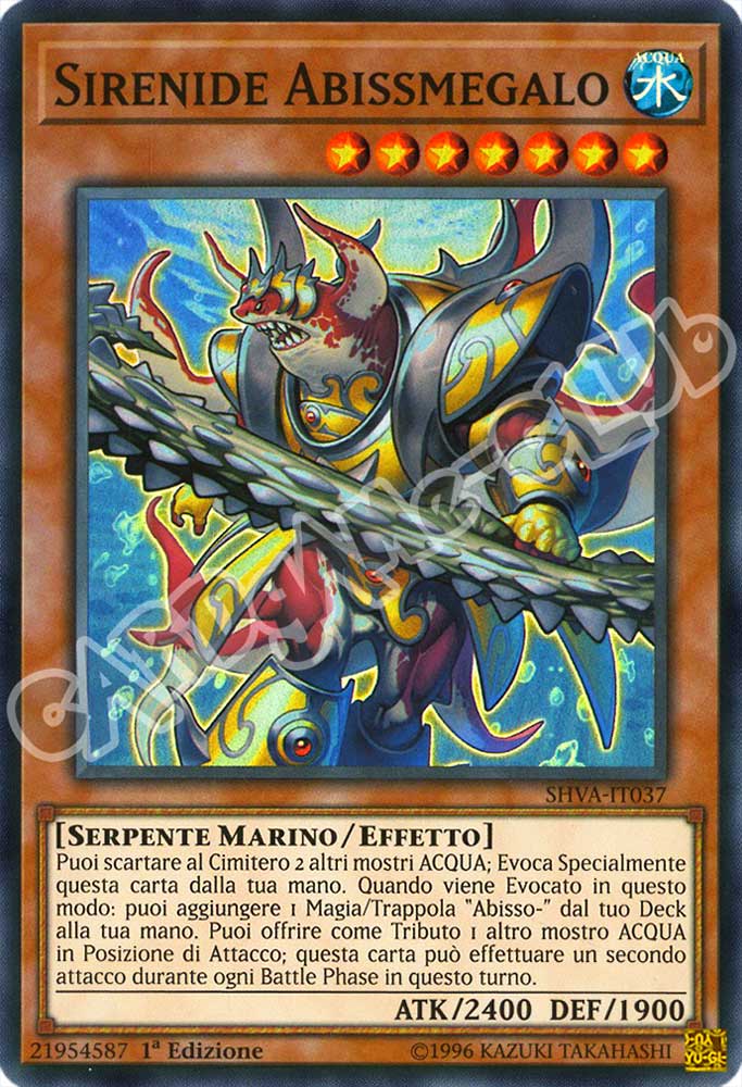SHVA-IT037 Sirenide Abissmegalo super rara 1a Edizione (IT) -NEAR MINT-
