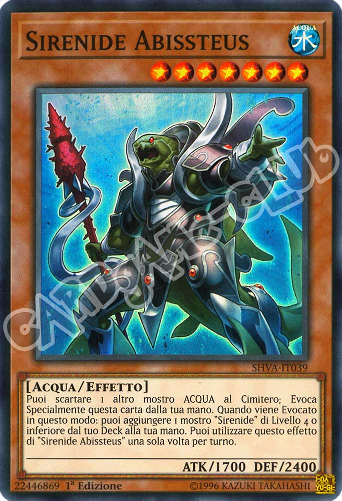SHVA-IT039 Sirenide Abissteus super rara 1a Edizione (IT) -NEAR MINT-