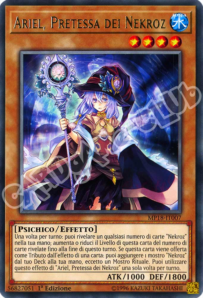 MP18-IT007 Ariel, Pretessa dei Nekroz rara 1a Edizione (IT) -NEAR MINT-