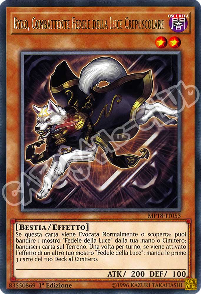 MP18-IT053 Ryko, Combattente Fedele della Luce Crepuscolare rara 1a Edizione (IT) -NEAR MINT-