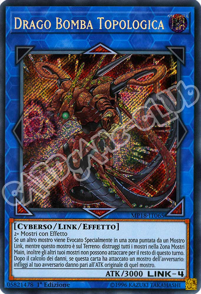 MP18-IT065 Drago Bomba Topologica rara segreta 1a Edizione (IT) -NEAR MINT-