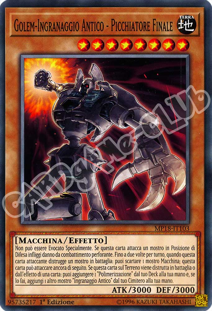 MP18-IT103 Golem-Ingranaggio Antico - Picchiatore Finale comune 1a Edizione (IT) -NEAR MINT-