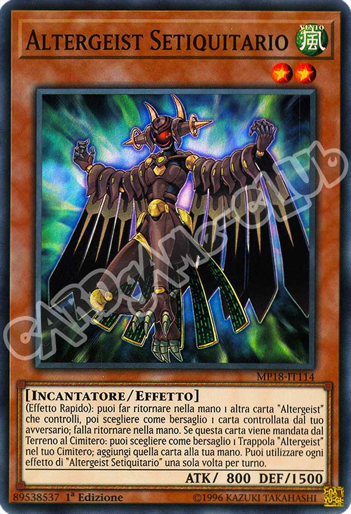 MP18-IT114 Altergeist Setiquitario super rara 1a Edizione (IT) -NEAR MINT-