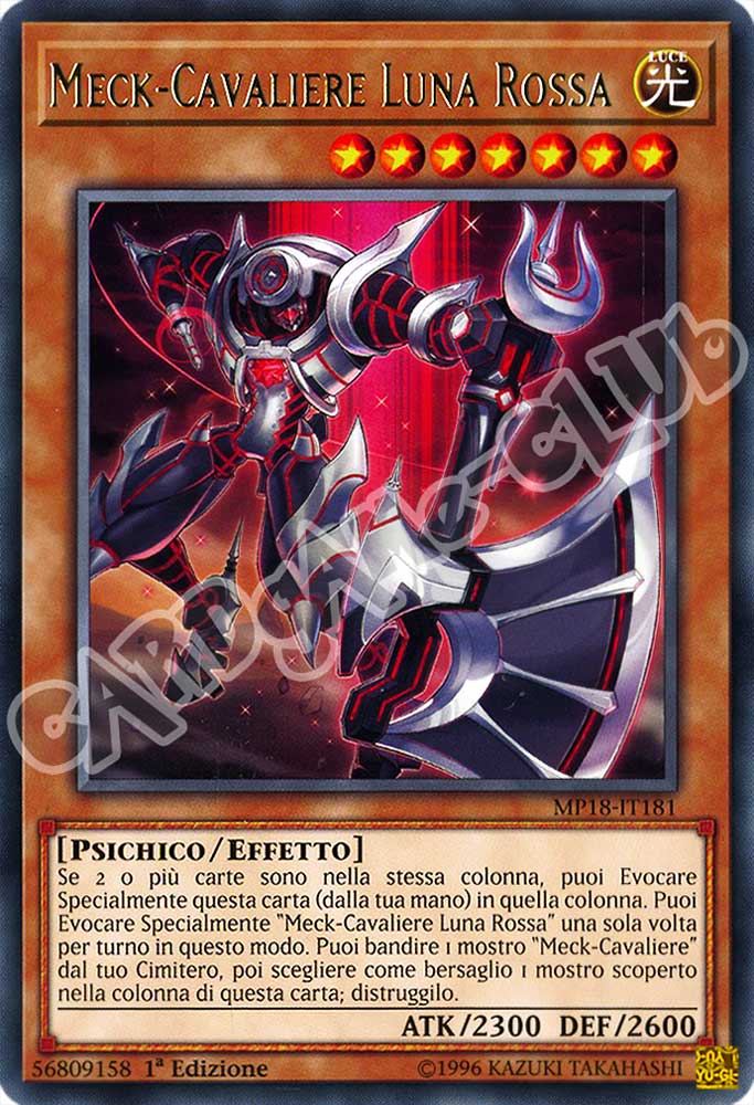 MP18-IT181 Meck-Cavaliere Luna Rossa rara 1a Edizione (IT) -NEAR MINT-