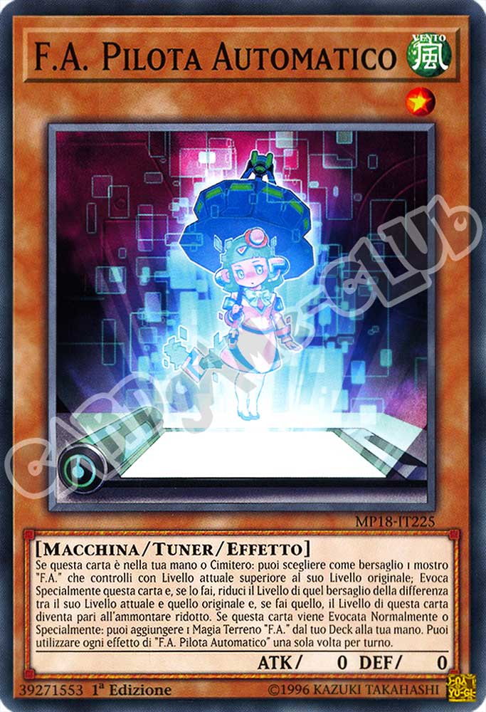 MP18-IT225 F.A. Pilota Automatico comune 1a Edizione (IT) -NEAR MINT-