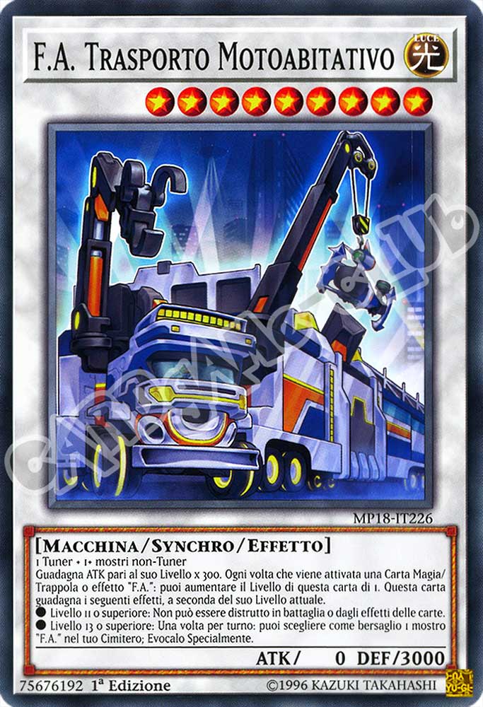 MP18-IT226 F.A. Trasporto Motoabitativo comune 1a Edizione (IT) -NEAR MINT-