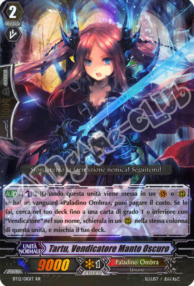 BT12-IT010 Tartu, Vendicatore Manto Oscuro doppia rara foil (IT) -NEAR MINT-