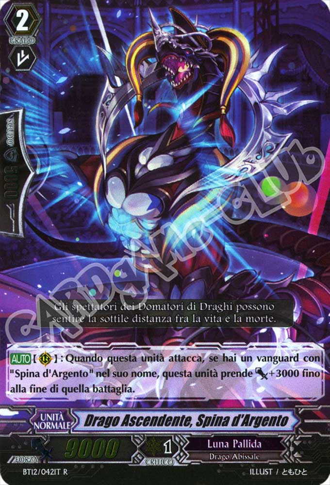 BT12-IT042 Drago Ascendente, Spina d'Argento rara foil (IT) -NEAR MINT-
