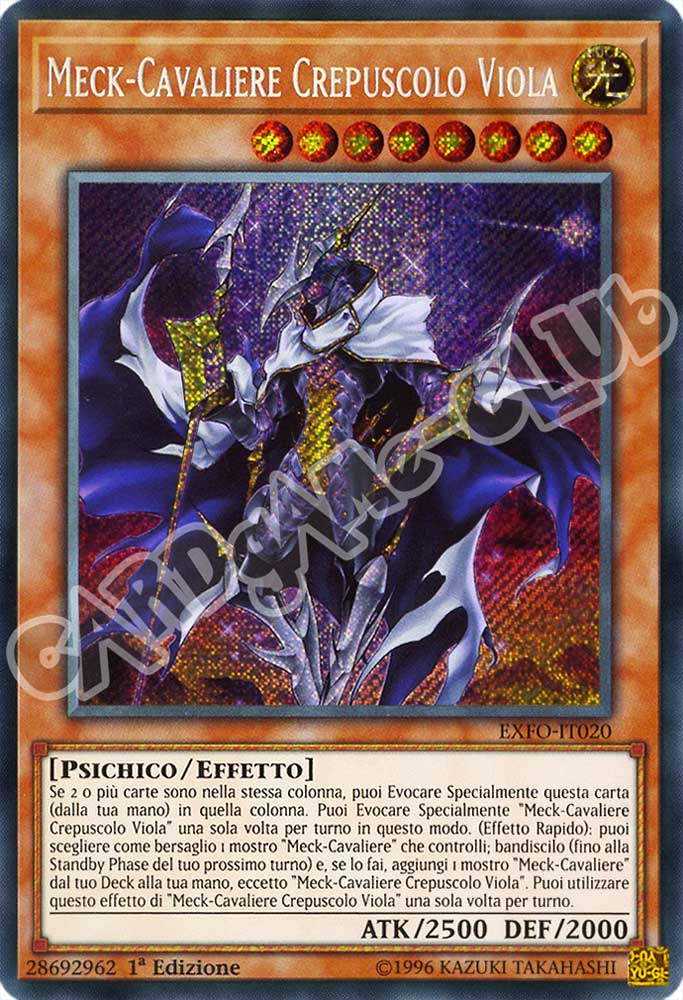 EXFO-IT020 Meck-Cavaliere Crepuscolo Viola rara segreta 1a Edizione (IT) -NEAR MINT-