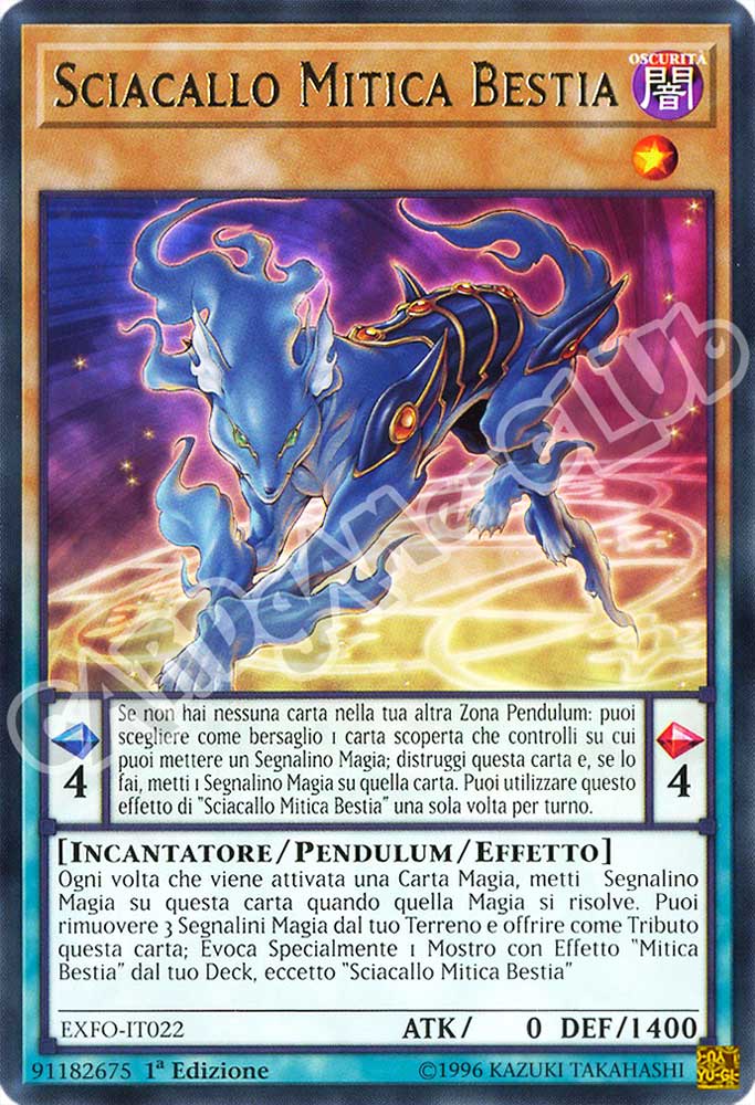 EXFO-IT022 Sciacallo Mitica Bestia rara 1a Edizione (IT) -NEAR MINT-