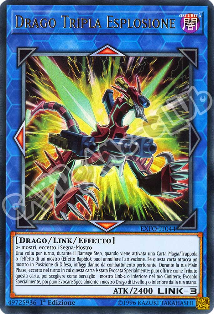 EXFO-IT044 Drago Tripla Esplosione ultra rara 1a Edizione (IT) -NEAR MINT-