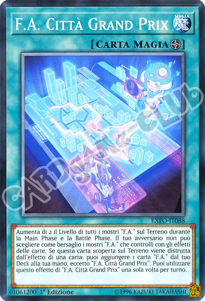 EXFO-IT088 F.A. Citta' Grand Prix comune 1a Edizione (IT) -NEAR MINT-
