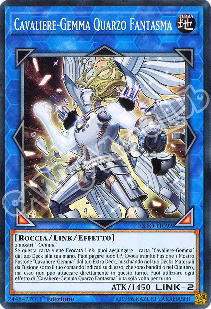 EXFO-IT092 Cavaliere-Gemma Quarzo Fantasma super rara 1a Edizione (IT) -NEAR MINT-