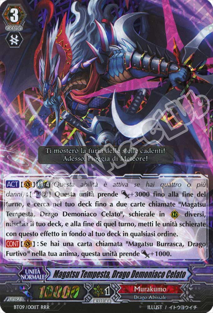 BT09-IT001 Magatsu Tempesta, Drago Demoniaco Celato tripla rara foil (IT) -NEAR MINT-