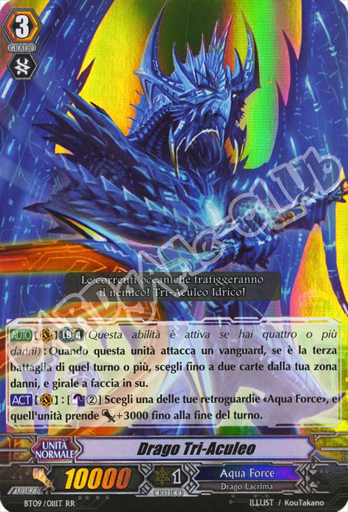 BT09-IT011 Drago Tri-Aculeo doppia rara foil (IT) -NEAR MINT-