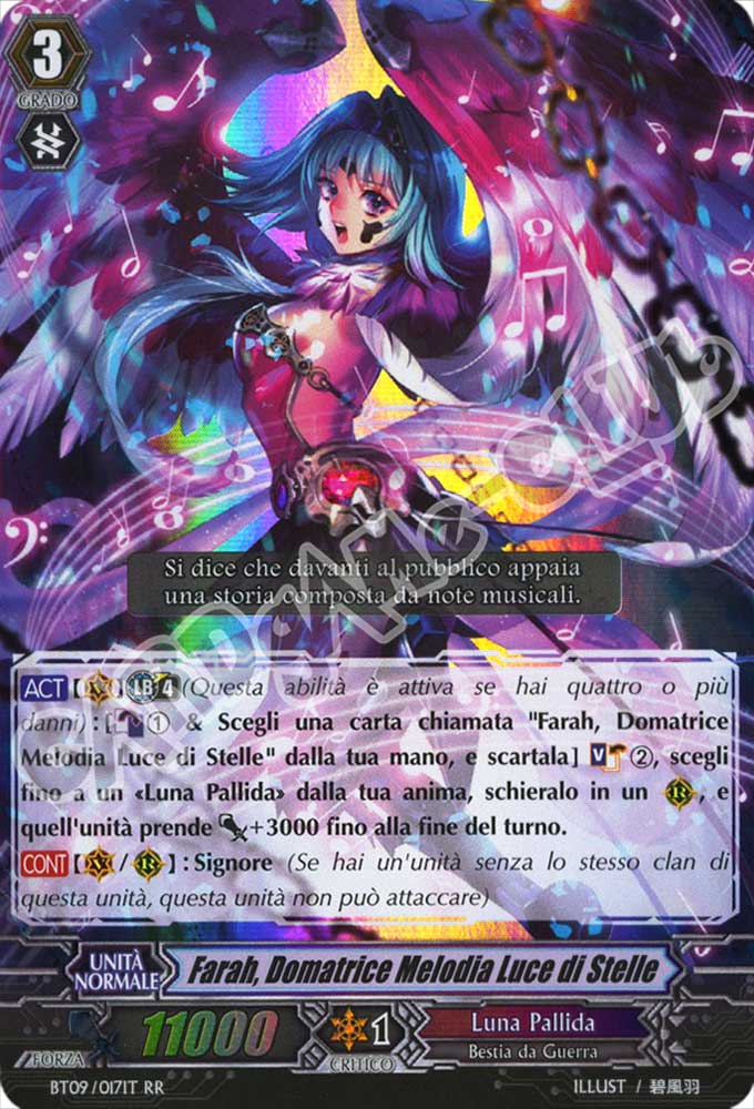 BT09-IT017 Farah, Domatrice Melodia Luce di Stelle doppia rara foil (IT) -NEAR MINT-