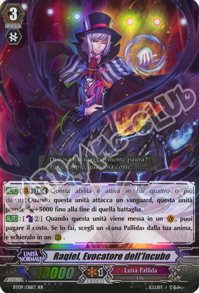 BT09-IT018 Raqiel, Evocatore dell'Incubo doppia rara foil (IT) -NEAR MINT-