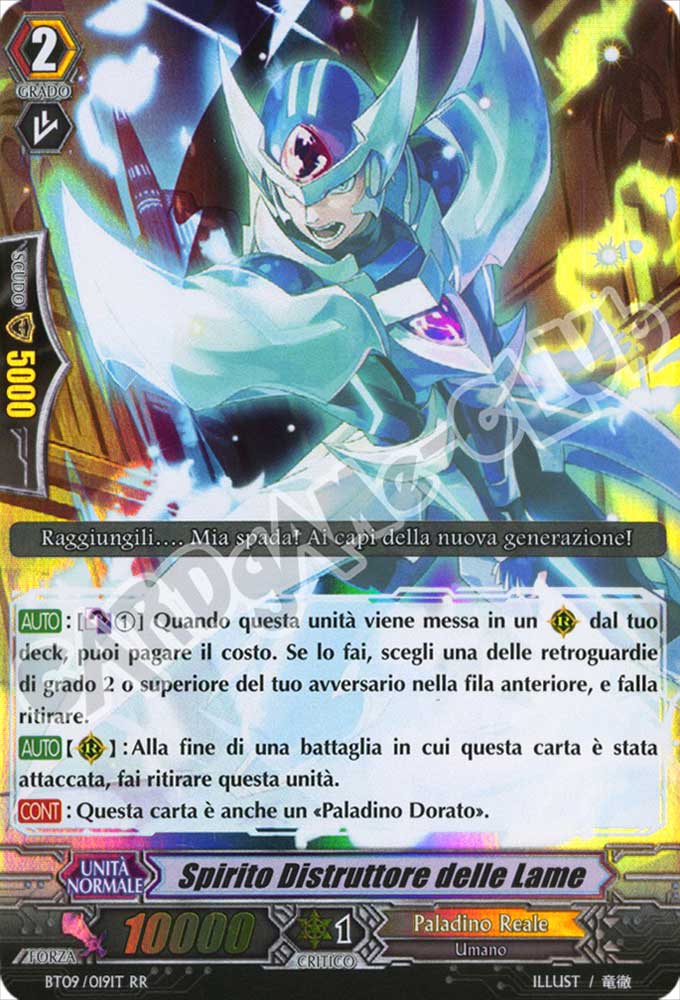 BT09-IT019 Spirito Distruttore delle Lame doppia rara foil (IT) -NEAR MINT-