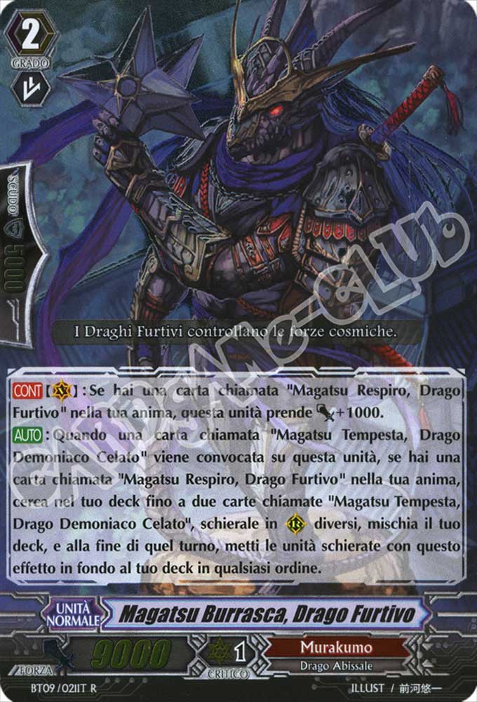 BT09-IT021 Magatsu Burrasca, Drago Furtivo rara foil (IT) -NEAR MINT-