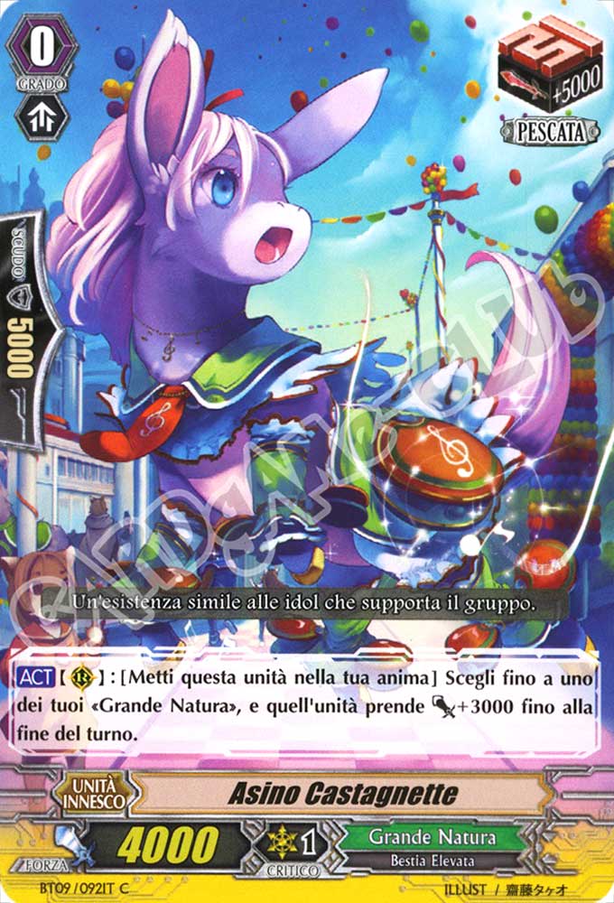 BT09-IT092 Asino Castagnette comune normale (IT) -NEAR MINT-