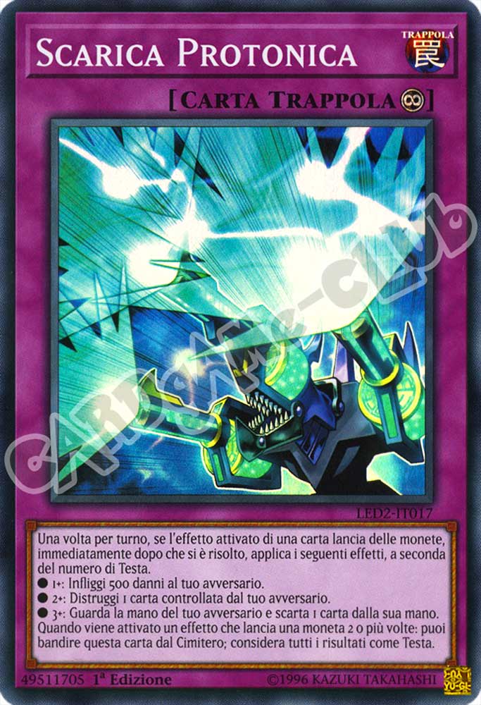 LED2-IT017 Scarica Protonica super rara 1a Edizione (IT) -NEAR MINT-
