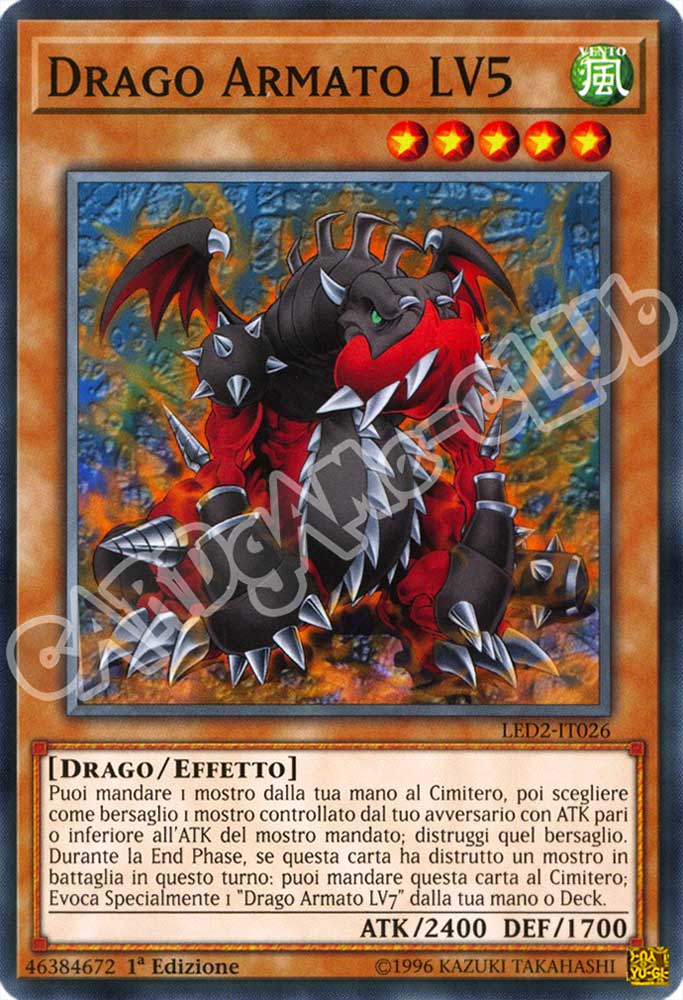 LED2-IT026 Drago Armato LV5 comune 1a Edizione (IT) -NEAR MINT-