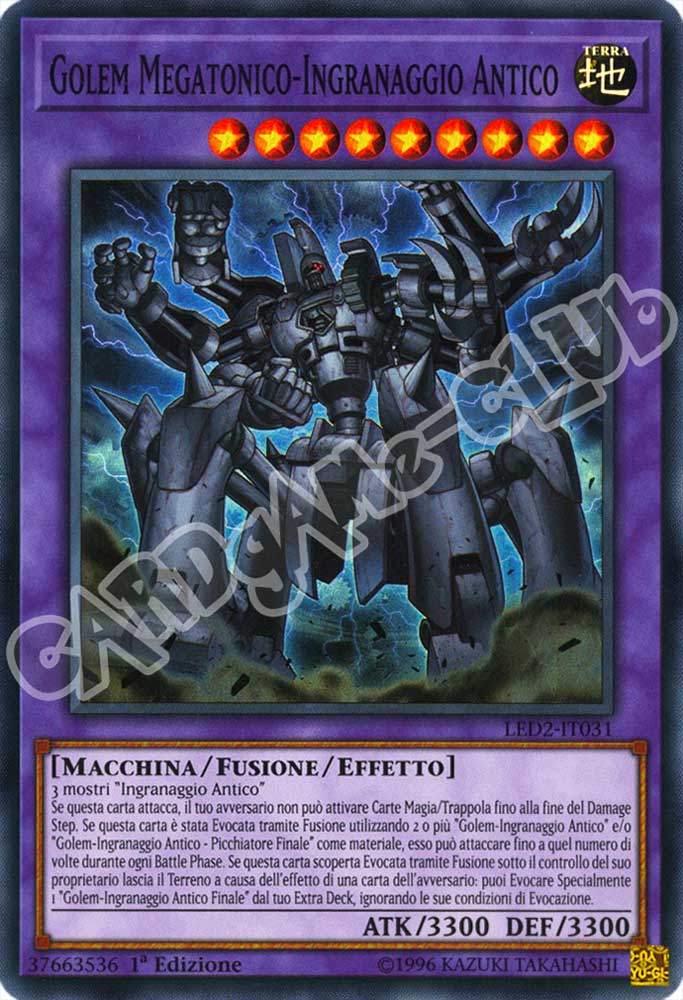 LED2-IT031 Golem Megatonico-Ingranaggio Antico super rara 1a Edizione (IT) -NEAR MINT-