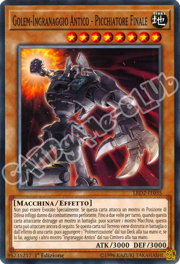 LED2-IT035 Golem-Ingranaggio Antico - Picchiatore Finale comune 1a Edizione (IT) -NEAR MINT-