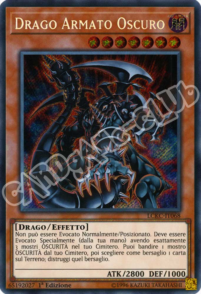 LCKC-IT068 Drago Armato Oscuro rara segreta 1a Edizione (IT) -NEAR MINT-