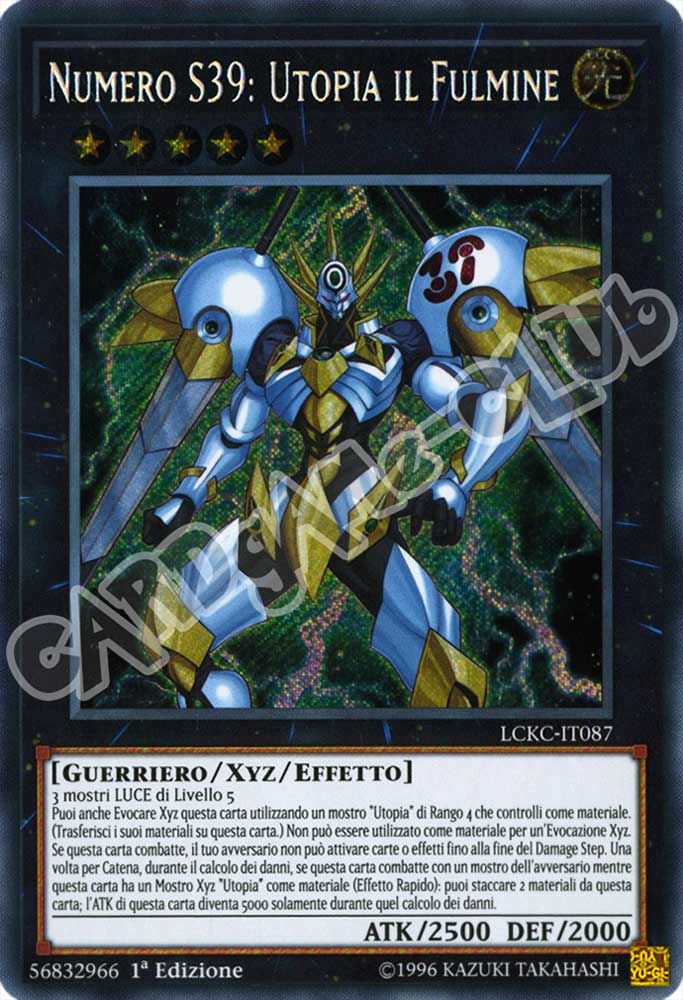 LCKC-IT087 Numero S39: Utopia il Fulmine rara segreta 1a Edizione (IT) -NEAR MINT-