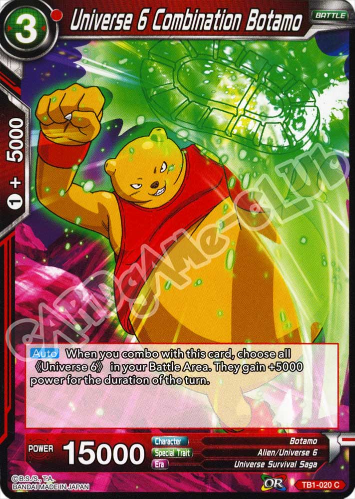 BT1-020 Universe 6 Combination Botamo comune normale (EN) -NEAR MINT-