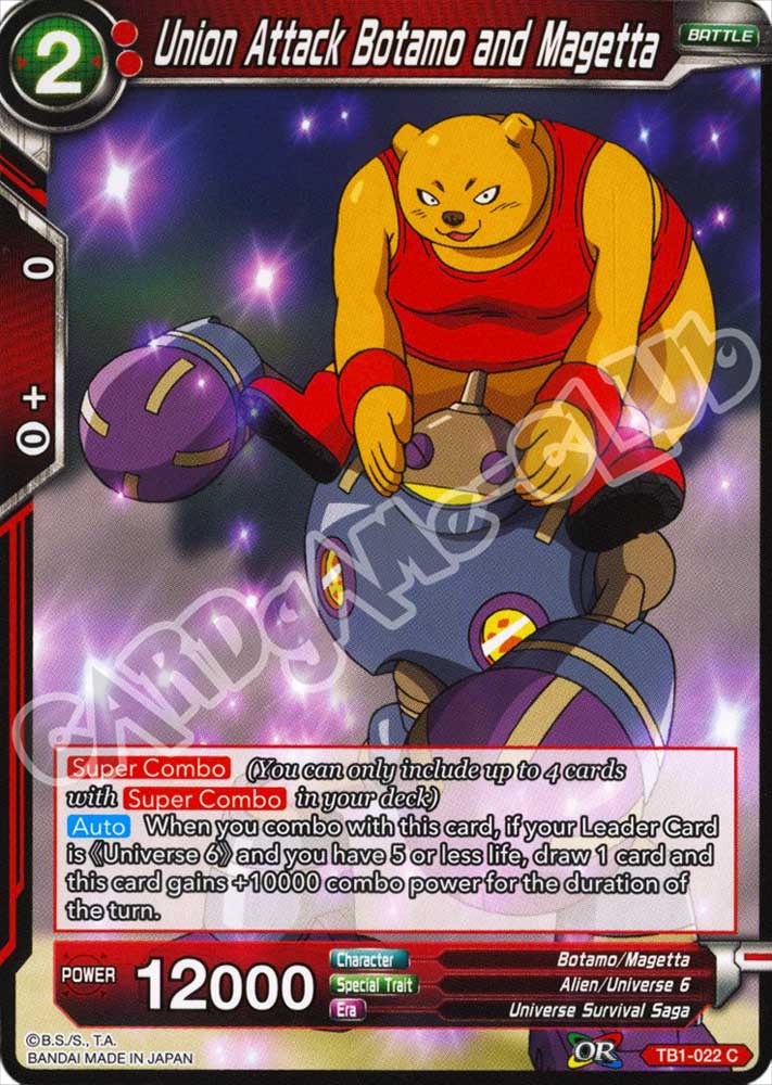 BT1-022 Union Attack Botamo and Magetta comune normale (EN) -NEAR MINT-