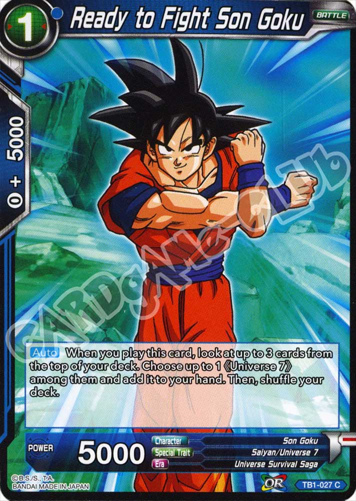 BT1-027 Ready to Fight Son Goku comune normale (EN) -NEAR MINT-