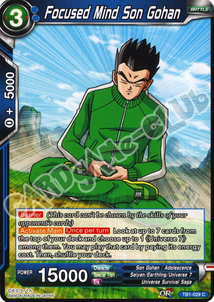BT1-029 Focused Mind Son Gohan comune normale (EN) -NEAR MINT-