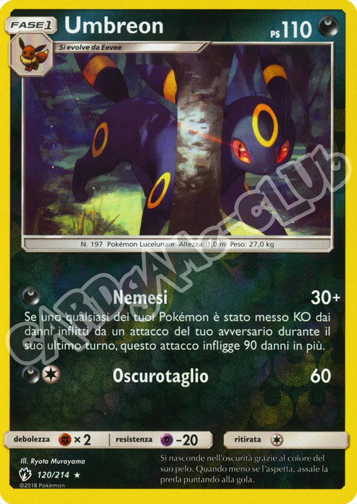 120 / 214 Umbreon rara reverse (IT) -NEAR MINT-