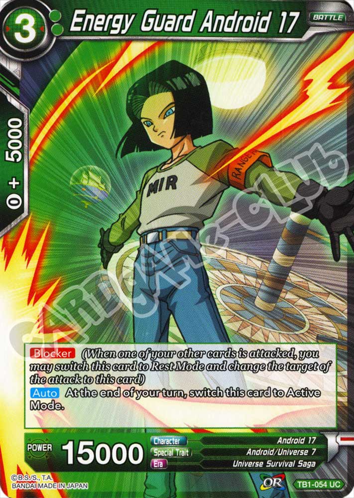 BT1-054 Energy Guard Android 17 non comune normale (EN) -NEAR MINT-